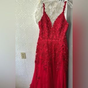 Red Sherri hill dress